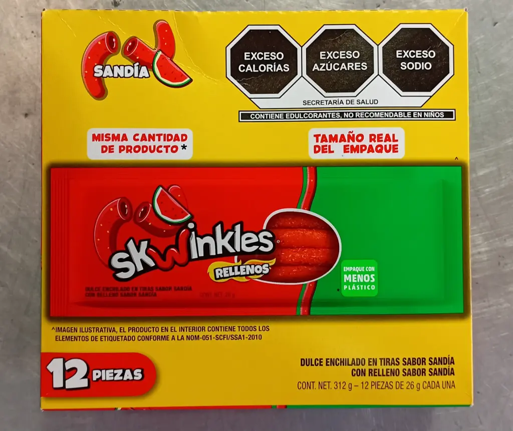 TAM LUCAS SKWINKLES RELLENOS SANDIA 24/12 PZS