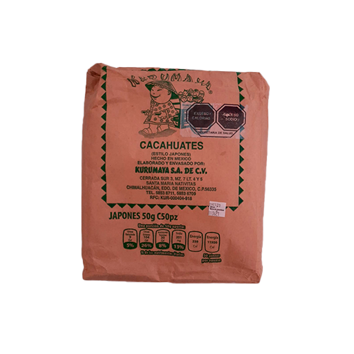 BOTANA KURUMAYA CACAHUATE JAPONES 50 GRS 10/50 PZS (copia)