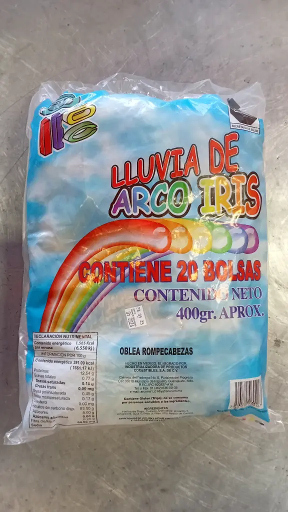 OBLEA ARCOI RECORTE LLUVIA ARCOIRIS 5/20 PZS