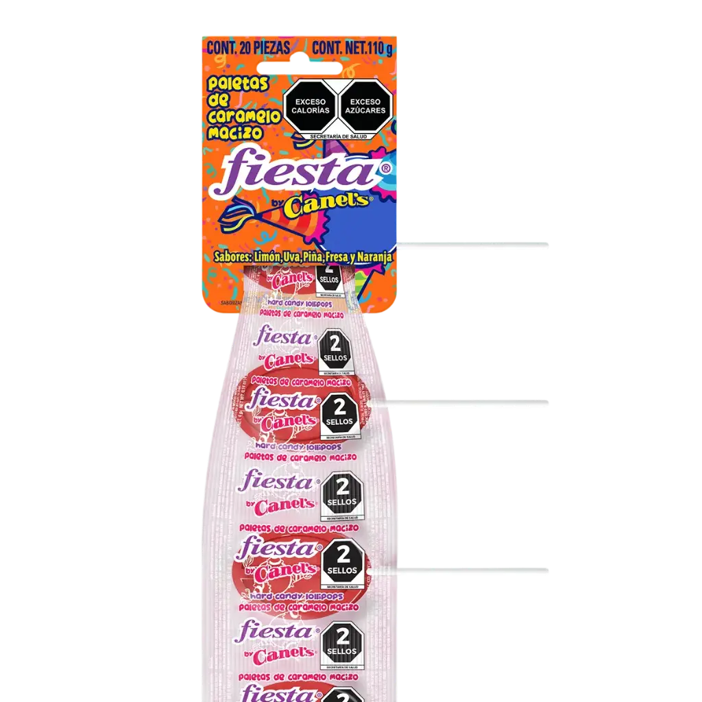 PALETA CANELS FIESTA TIRA CHICA 50/20 PZS