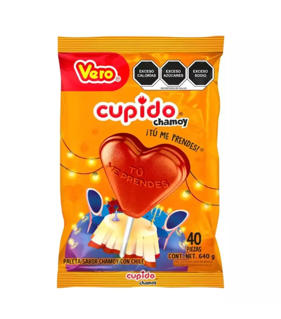PALETA VERO CUPIDO CHAMOY 24/40 PZS
