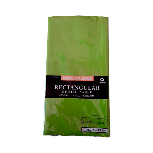 FI AMSCAN MANTEL RECTANGULAR VERDE LIMON 1/6 PZS (copia)