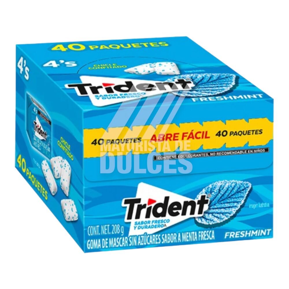 CHICLE ADS TRIDENT 4 S FRESHMINT 24/40 PZS