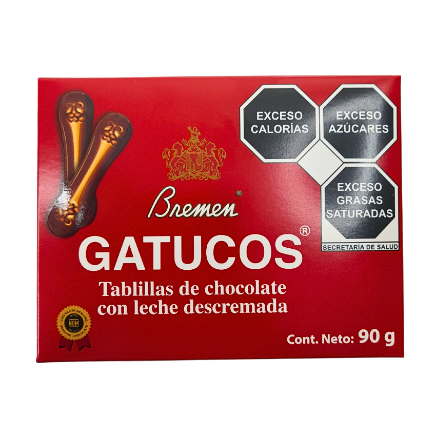CHOC BREMEN GATUCOS DARK 70% CACAO 32/90 GRS