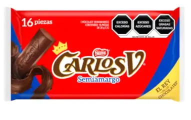 CHOC NESTLE CARLOS V SEMIAMARGO 26/16 PZS