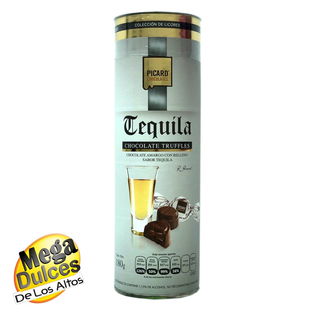CHOC PICARD AMARGO TUBO TEQUILA 6/180 GRS