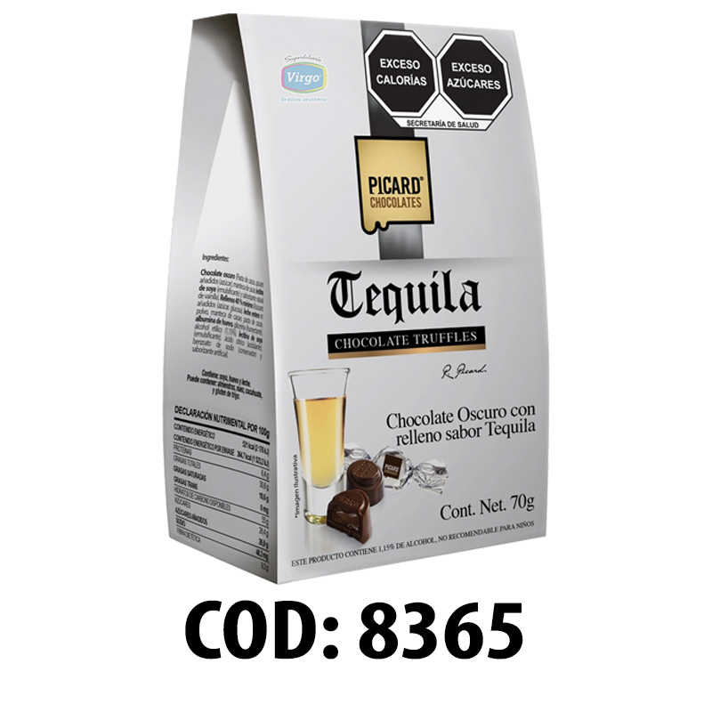 CHOC PICARD LICOR TEQUILA 12/70 GRS