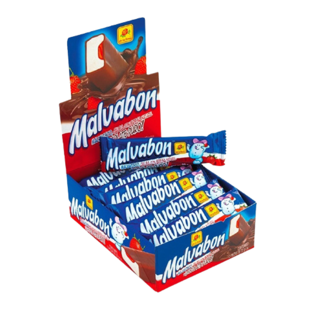 CHOC LA ROSA MALVABON FRESA 18 PZS