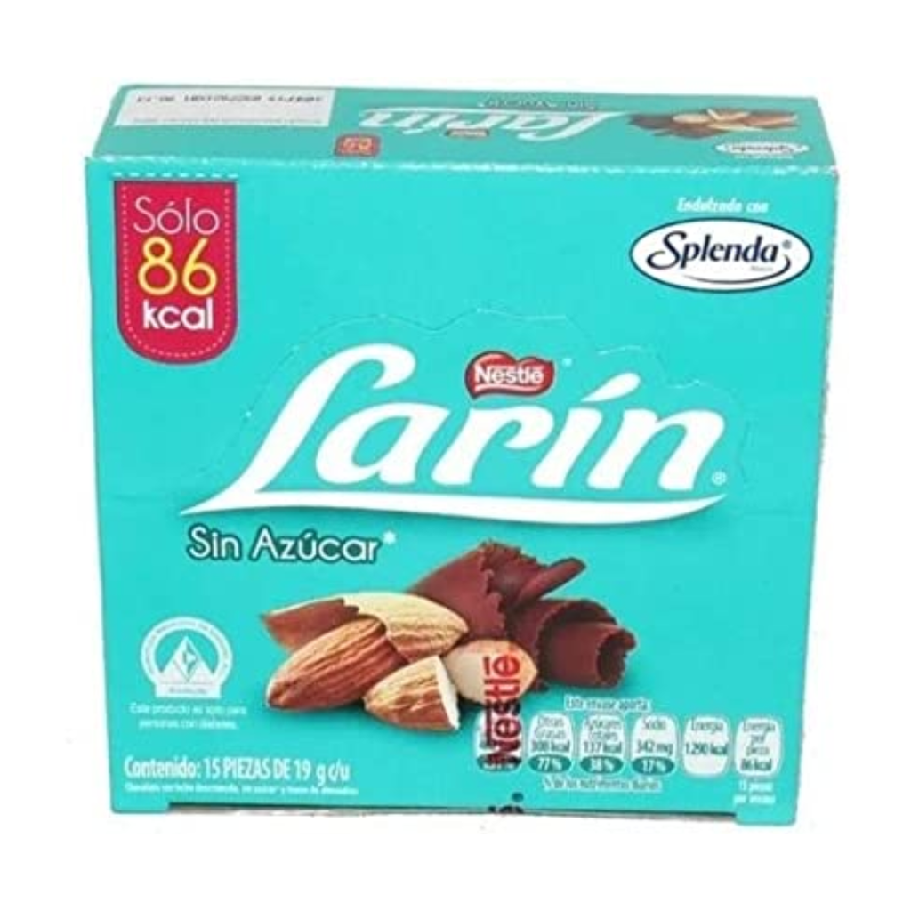 CHOC NESTLE LARIN SIN AZUCAR 10/15 PZS