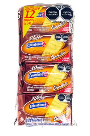 GALLETA COLOMB WAFER CHOC 36/12 PZS