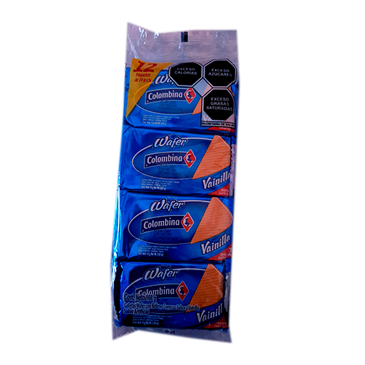 GALLETA COLOMB WAFER VAINILLA 36/12 PZS