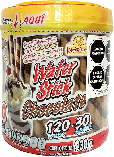 GALLETA DELICIAS WAFER STICK CHOC 6/150 PZS