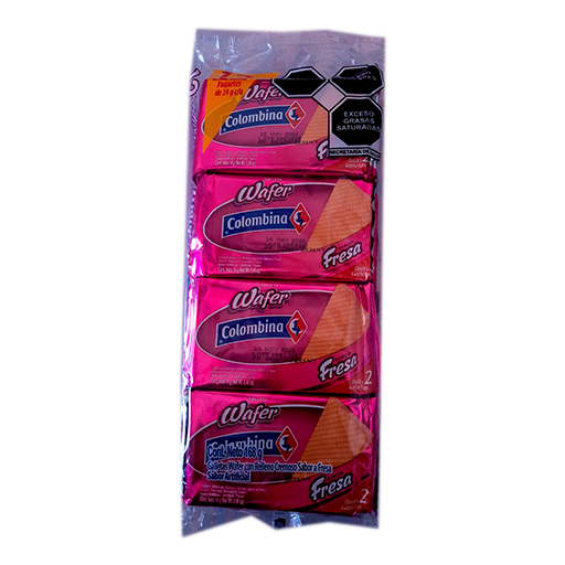 GALLETA COLOMBINA WAFER FRESA 36/12 PZS