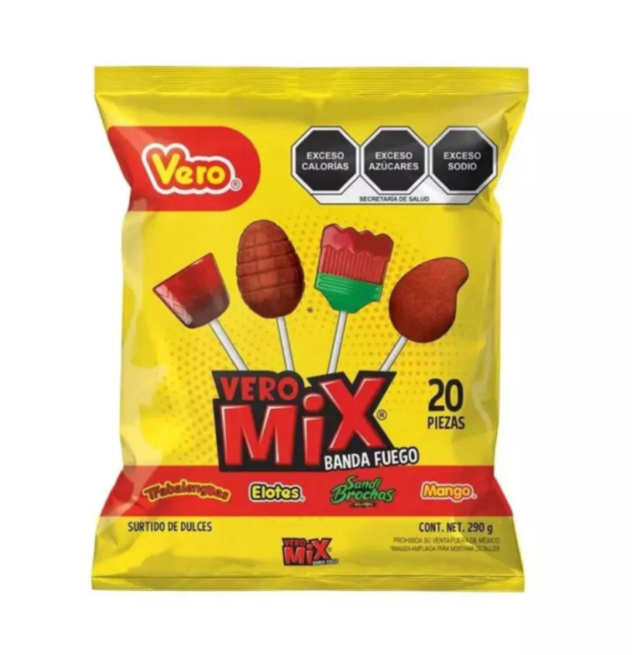 PALETA VERO MIX FUEGO 20/20 PZS