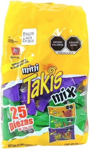 [BOBTAM] BOTANA BARCEL MINI TAKIS MIX 3/25 PZS