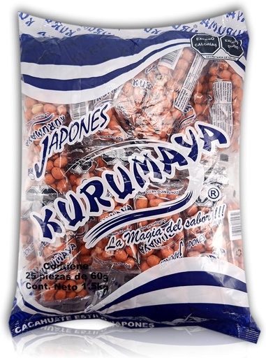[BOKJ69] BOTANA KURUM CACAHUATE JAPONES 60 GRS 9/50 PZS