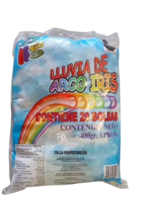 [OBARAZ] OBLEA ARCOI RECORTE LLUVIA ARCOIRIS 5/20 PZS