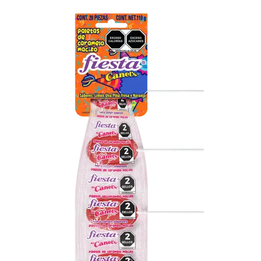 [PLCFC] PALETA CANELS FIESTA TIRA CHICA 50/20 PZS