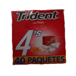 [CHT4FR] CHICLE ADAMS TRIDENT 4 S FRESA 40/40 PZS