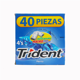 [CHT4M] CHICLE ADAMS TRIDENT 4 S MENTA 40/40 PZS