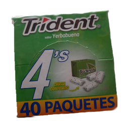 [CHT4Y] CHICLE ADAMS TRIDENT 4 S YERBA 40/40 PZS
