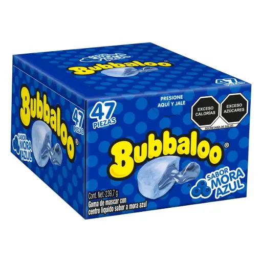 [CHKBMO] CHICLE ADS BUBBALOO MORA AZUL 32/47 PZS