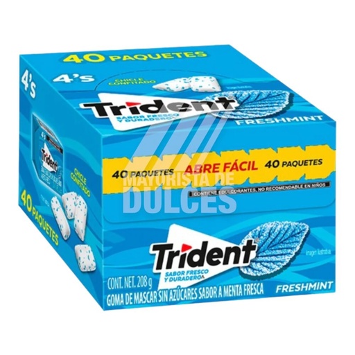 [CHT4FM] CHICLE ADS TRIDENT 4 S FRESHMINT 24/40 PZS
