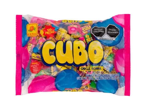 [CHCU] CHICLE LROSA CUBO 20/100 PZS