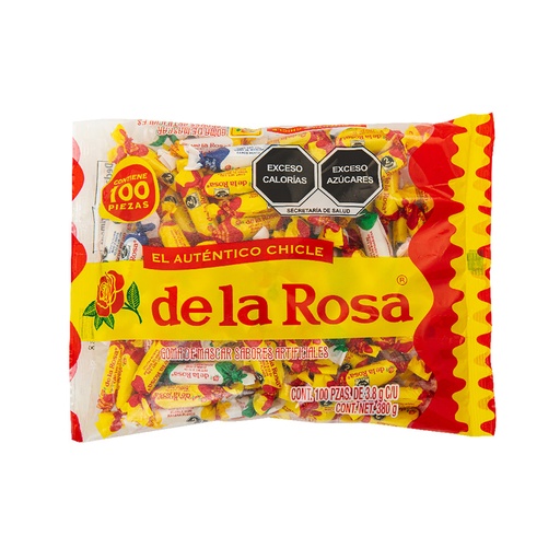 [CHMFR] CHICLE LROSA MOÑO FRUTAS 28/100 PZS
